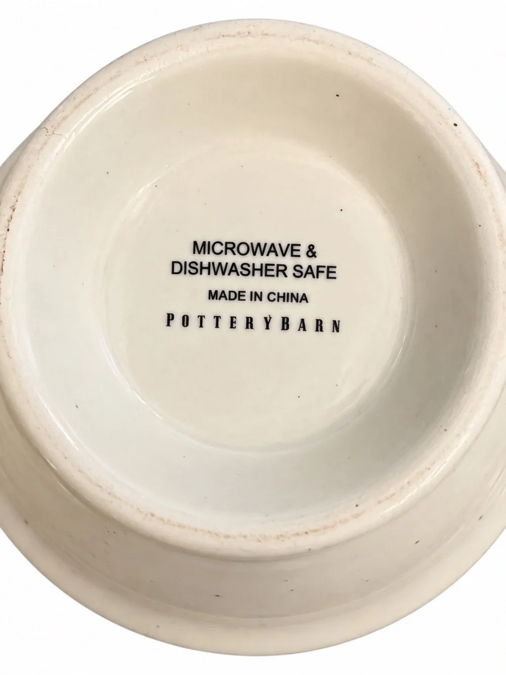 Pottery Barn White Speckled Pedestal Footed Bowl 3.5” Cereal Rice Ice Cream